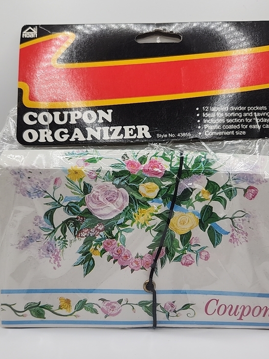 Other - Vintage Coupon Organizer with Floral Cover